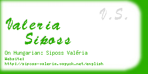 valeria siposs business card